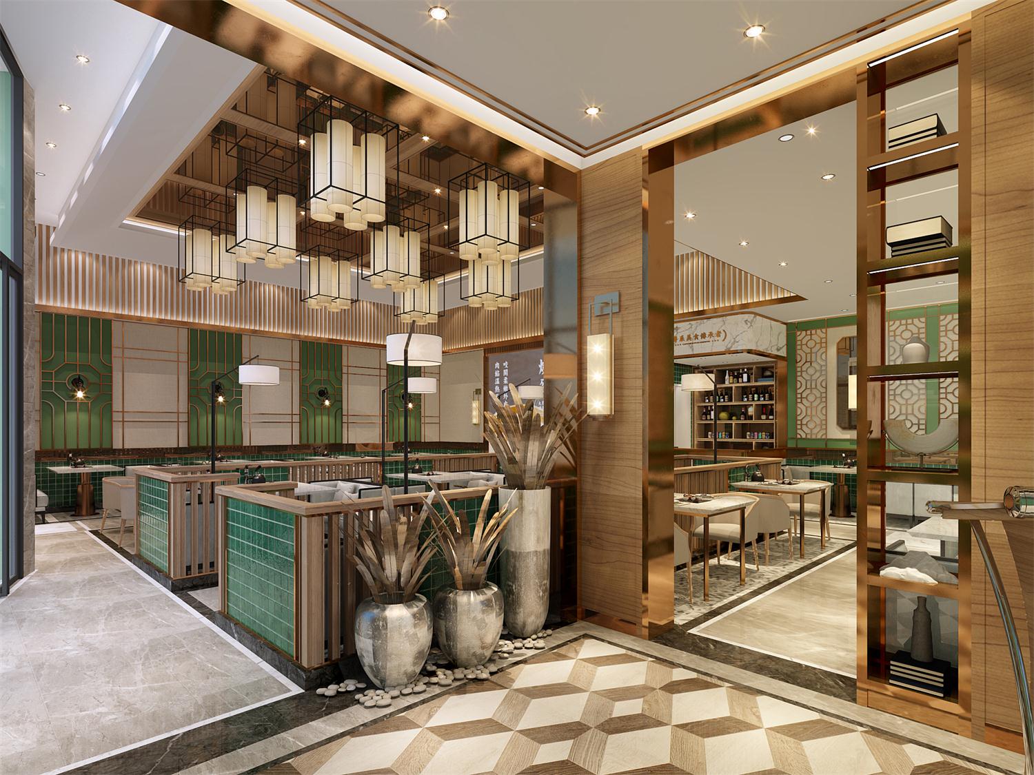 粤式早茶深圳餐厅空间设计——趣茗轩时尚早茶餐饮空间设计